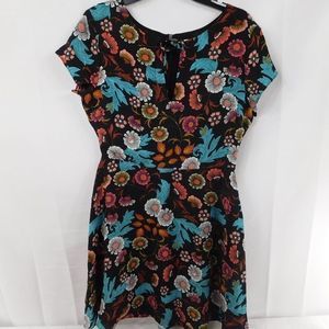 Everly Floral Print Quarter Sleeve Dress